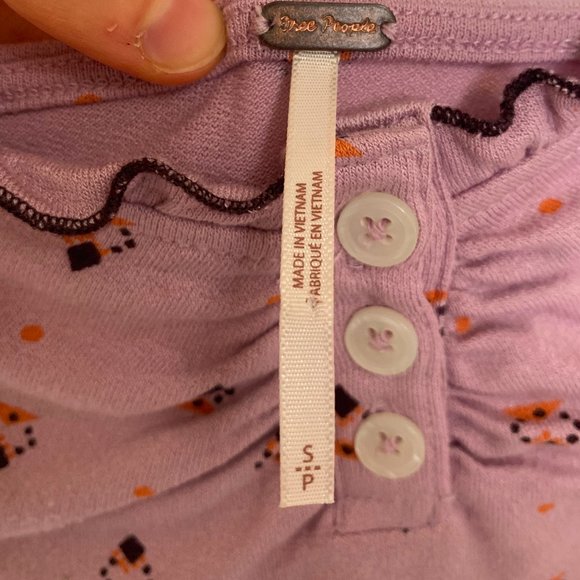Free People, lavender top, small - Picture 3 of 3